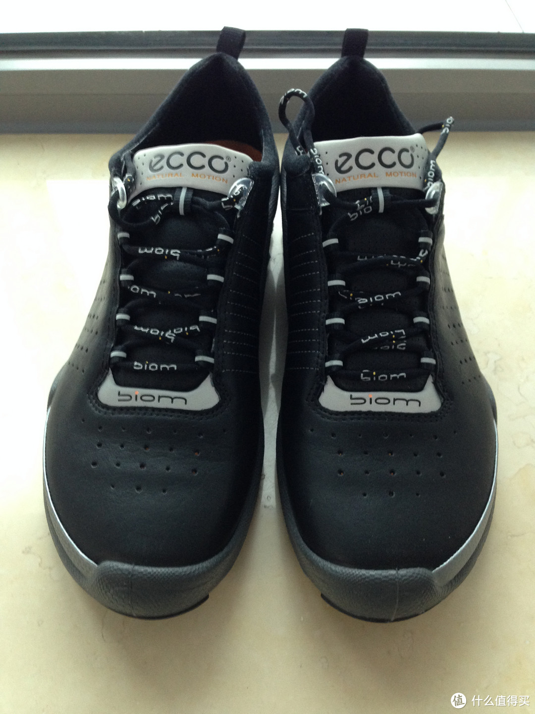 Ecco 爱步 Biom c1.1黑色牦牛皮运动鞋