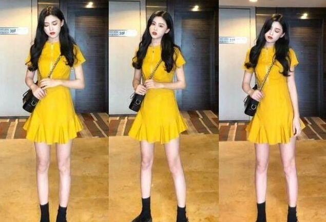 黄裙怎么搭配衣服图片？
