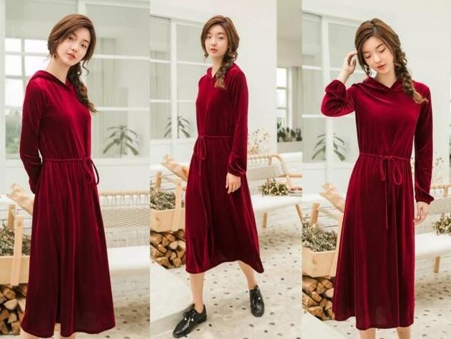 2019年流行红色连衣裙款式