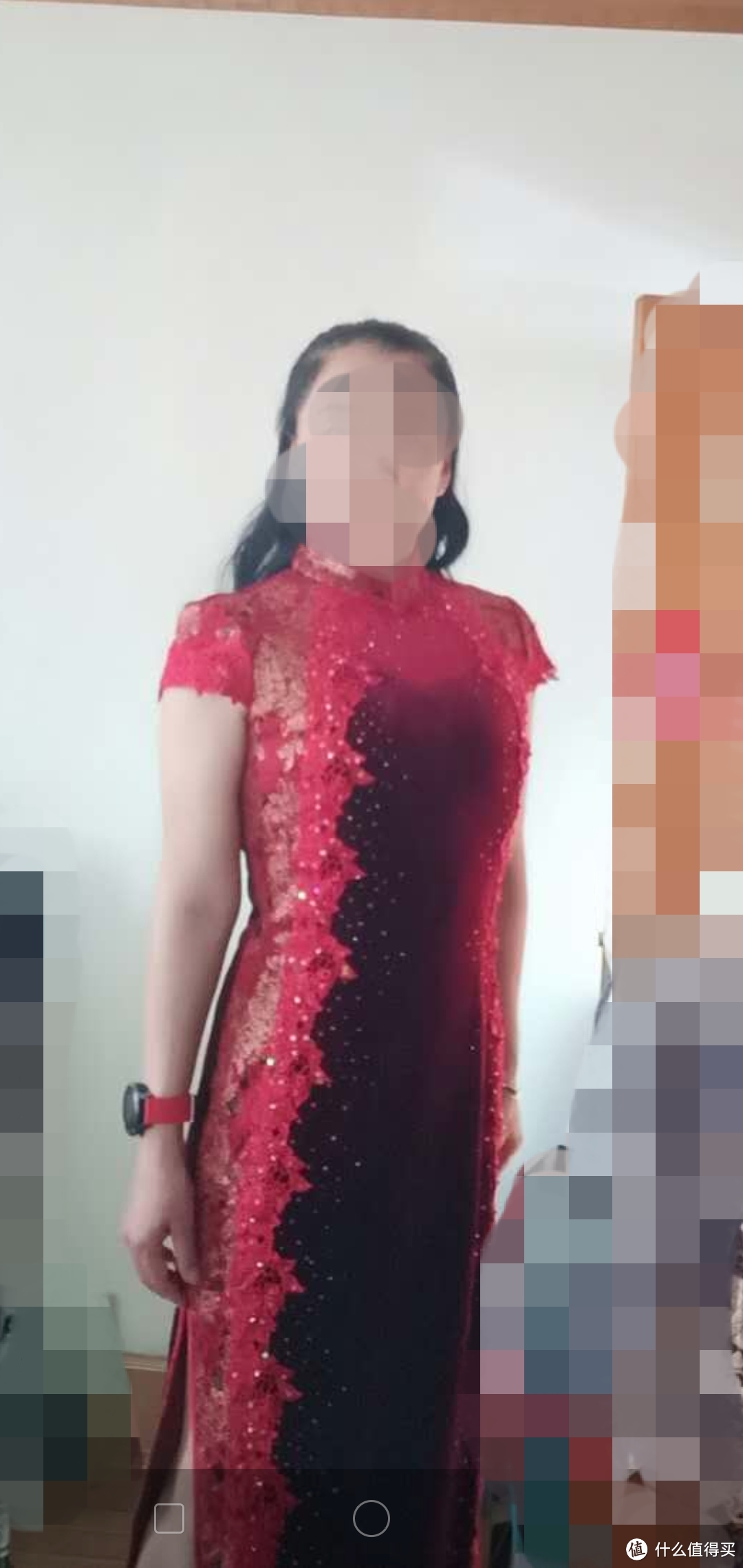 晒单 篇三：名兰世家的艳红旗袍晒单