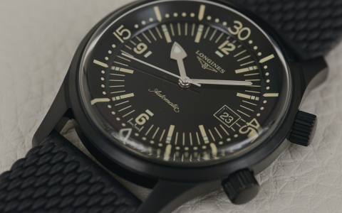 低调而优雅的黑色 品鉴浪琴表经典复刻系列潜水员腕表